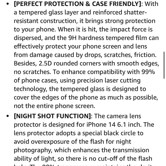 Fabunor Tempered Glass Screen Protector Compatible with iPhone 14 (6.1 inch 2022 - Picture 13 of 13
